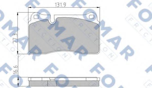 FOMAR FRICTION FO871281 Комплект гальмівних колодок, дискове гальмо