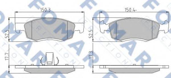FOMAR FRICTION FO873681 Комплект гальмівних колодок, дискове гальмо