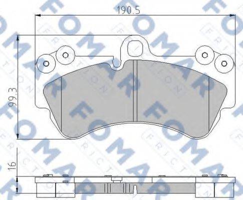 FOMAR FRICTION FO891581 Комплект гальмівних колодок, дискове гальмо