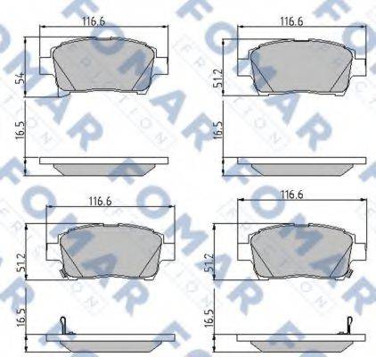 FOMAR FRICTION FO892181 Комплект гальмівних колодок, дискове гальмо