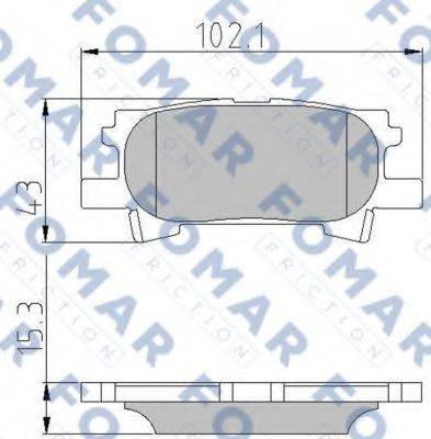 FOMAR FRICTION FO892781 Комплект гальмівних колодок, дискове гальмо