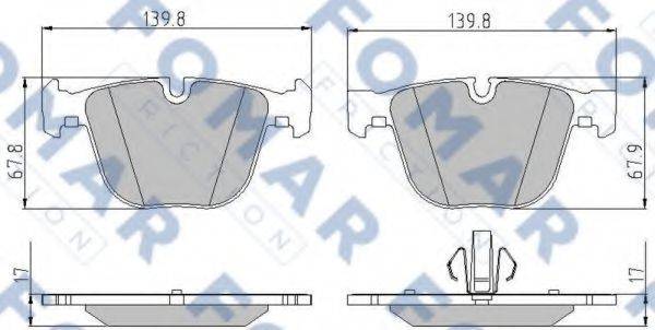 FOMAR FRICTION FO895081 Комплект гальмівних колодок, дискове гальмо