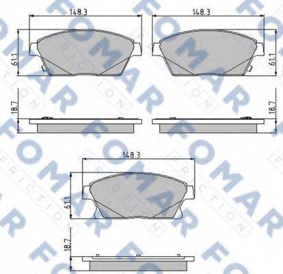 FOMAR FRICTION FO895781 Комплект гальмівних колодок, дискове гальмо