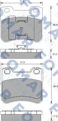 FOMAR FRICTION FO900681 Комплект гальмівних колодок, дискове гальмо