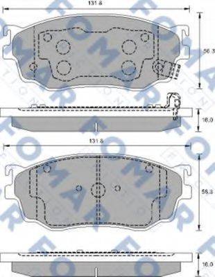 FOMAR FRICTION FO903381 Комплект гальмівних колодок, дискове гальмо