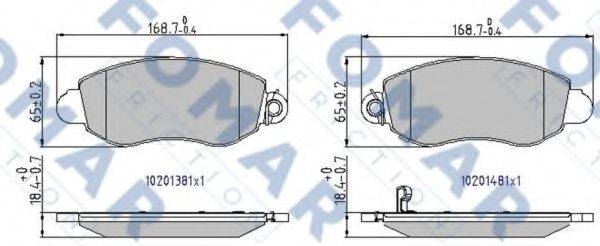 FOMAR FRICTION FO904881 Комплект гальмівних колодок, дискове гальмо