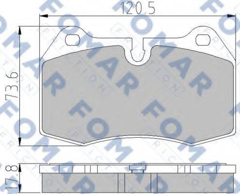 FOMAR FRICTION FO904981 Комплект гальмівних колодок, дискове гальмо