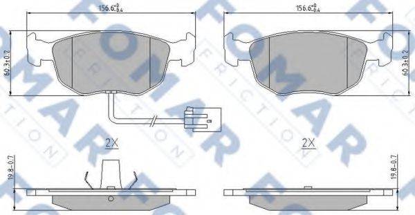 FOMAR FRICTION FO905181 Комплект гальмівних колодок, дискове гальмо