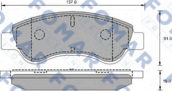 FOMAR FRICTION FO906181 Комплект гальмівних колодок, дискове гальмо