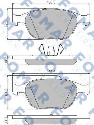 FOMAR FRICTION FO907781 Комплект гальмівних колодок, дискове гальмо