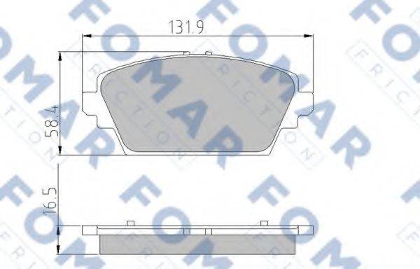 FOMAR FRICTION FO908481 Комплект гальмівних колодок, дискове гальмо