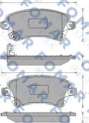 FOMAR FRICTION FO908981 Комплект гальмівних колодок, дискове гальмо