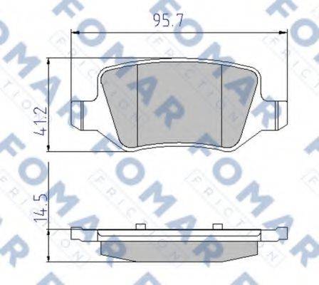 FOMAR FRICTION FO909281 Комплект гальмівних колодок, дискове гальмо