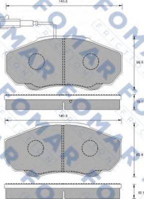 FOMAR FRICTION FO909781 Комплект гальмівних колодок, дискове гальмо