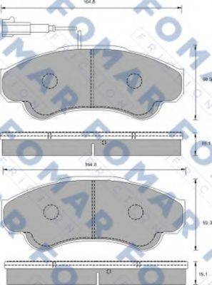 FOMAR FRICTION FO909881 Комплект гальмівних колодок, дискове гальмо