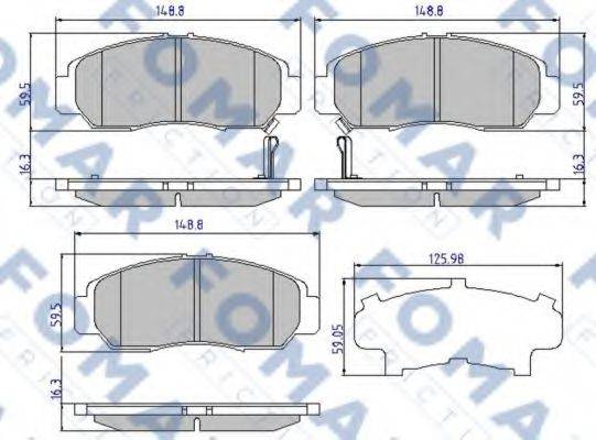 FOMAR FRICTION FO910881 Комплект гальмівних колодок, дискове гальмо