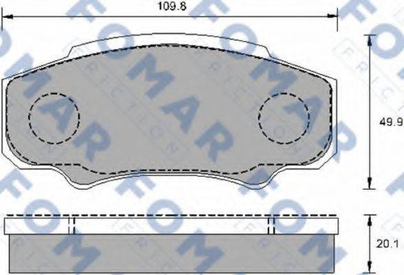 FOMAR FRICTION FO910981 Комплект гальмівних колодок, дискове гальмо