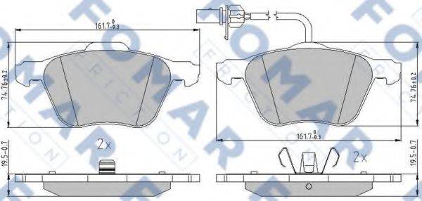 FOMAR FRICTION FO911381 Комплект гальмівних колодок, дискове гальмо