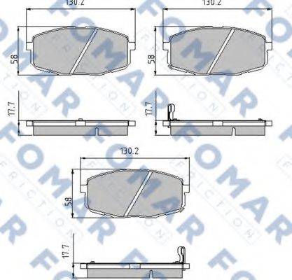 FOMAR FRICTION FO912181 Комплект гальмівних колодок, дискове гальмо