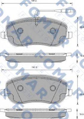 FOMAR FRICTION FO912881 Комплект гальмівних колодок, дискове гальмо