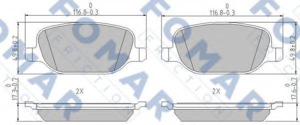 FOMAR FRICTION FO913581 Комплект гальмівних колодок, дискове гальмо