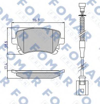 FOMAR FRICTION FO913981 Комплект гальмівних колодок, дискове гальмо