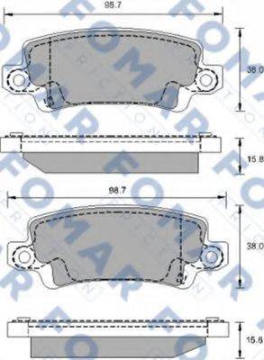 FOMAR FRICTION FO914181 Комплект гальмівних колодок, дискове гальмо