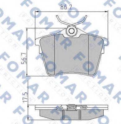 FOMAR FRICTION FO919581 Комплект гальмівних колодок, дискове гальмо