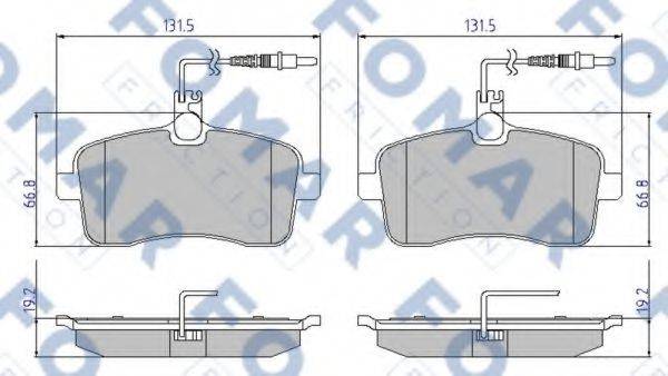 FOMAR FRICTION FO919881 Комплект гальмівних колодок, дискове гальмо