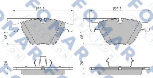 FOMAR FRICTION FO922681 Комплект гальмівних колодок, дискове гальмо