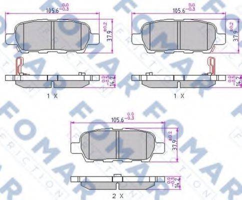 FOMAR FRICTION FO923981 Комплект гальмівних колодок, дискове гальмо