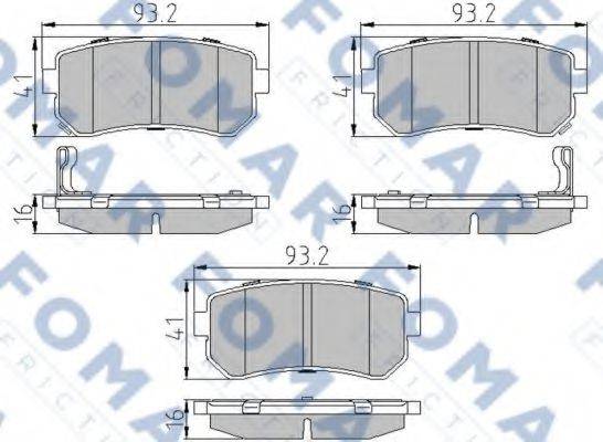 FOMAR FRICTION FO924081 Комплект гальмівних колодок, дискове гальмо