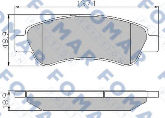 FOMAR FRICTION FO924381 Комплект гальмівних колодок, дискове гальмо