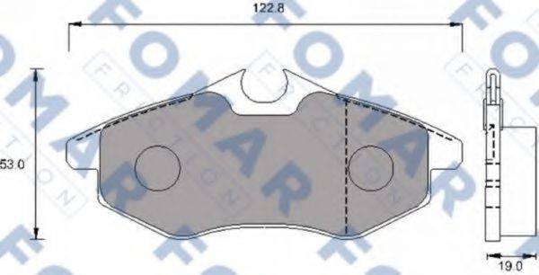 FOMAR FRICTION FO924581 Комплект гальмівних колодок, дискове гальмо