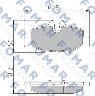 FOMAR FRICTION FO924781 Комплект гальмівних колодок, дискове гальмо