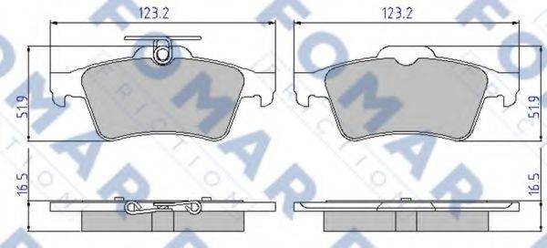 FOMAR FRICTION FO926381 Комплект гальмівних колодок, дискове гальмо