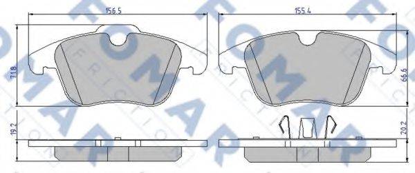 FOMAR FRICTION FO927181 Комплект гальмівних колодок, дискове гальмо