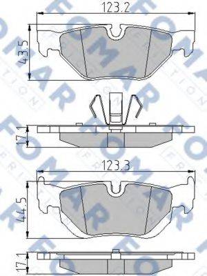 FOMAR FRICTION FO927281 Комплект гальмівних колодок, дискове гальмо