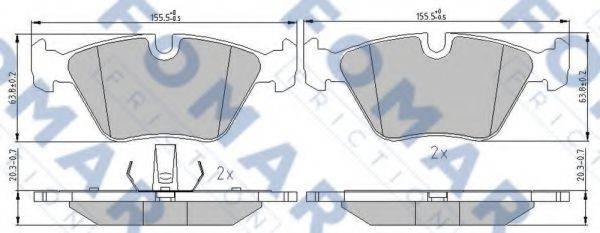 FOMAR FRICTION FO927381 Комплект гальмівних колодок, дискове гальмо