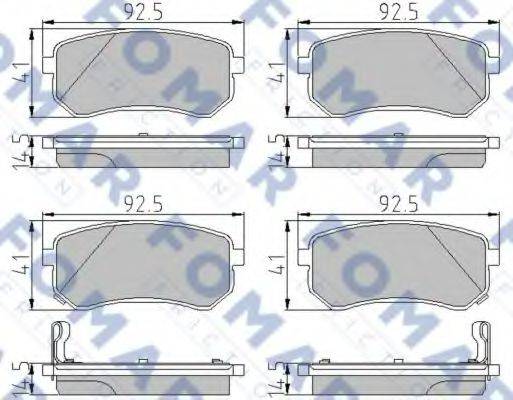 FOMAR FRICTION FO927681 Комплект гальмівних колодок, дискове гальмо