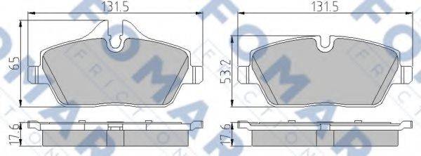 FOMAR FRICTION FO928281 Комплект гальмівних колодок, дискове гальмо