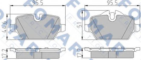 FOMAR FRICTION FO928481 Комплект гальмівних колодок, дискове гальмо