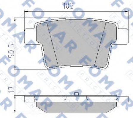 FOMAR FRICTION FO928581 Комплект гальмівних колодок, дискове гальмо