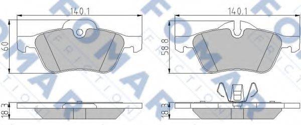 FOMAR FRICTION FO928981 Комплект гальмівних колодок, дискове гальмо