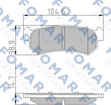 FOMAR FRICTION FO929781 Комплект гальмівних колодок, дискове гальмо