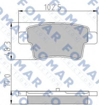 FOMAR FRICTION FO929881 Комплект гальмівних колодок, дискове гальмо