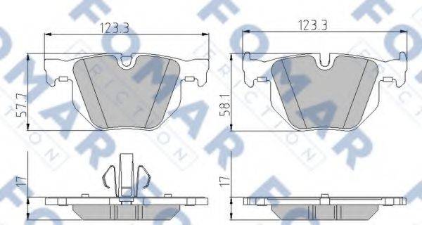 FOMAR FRICTION FO930181 Комплект гальмівних колодок, дискове гальмо