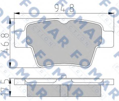 FOMAR FRICTION FO930581 Комплект гальмівних колодок, дискове гальмо