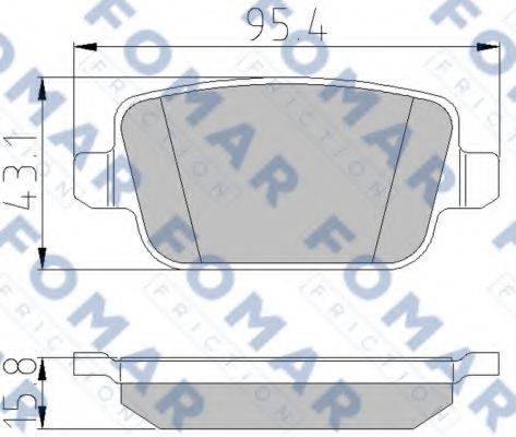 FOMAR FRICTION FO930781 Комплект гальмівних колодок, дискове гальмо