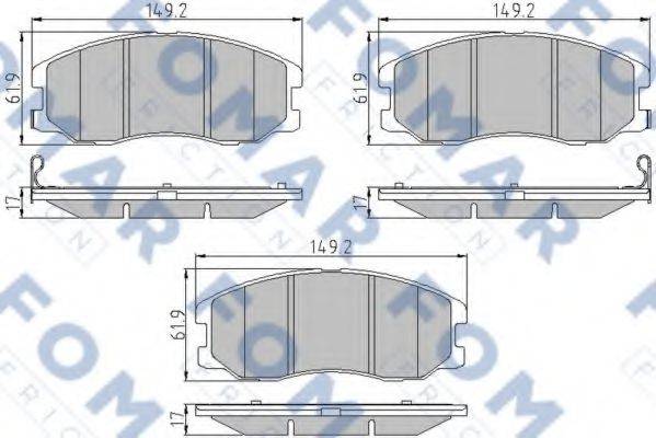 FOMAR FRICTION FO930881 Комплект гальмівних колодок, дискове гальмо